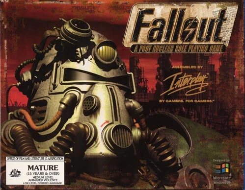 The boxart for the original Fallout 1.